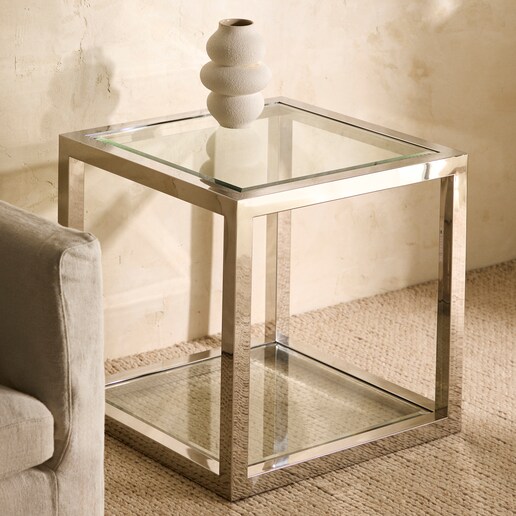 Mesa auxiliar de acero inoxidable Silver