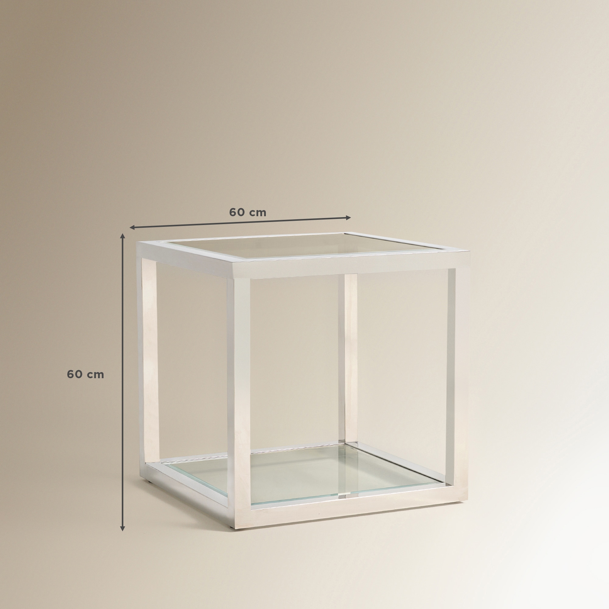 Mesa auxiliar de acero inoxidable Silver - Acero Acero-6