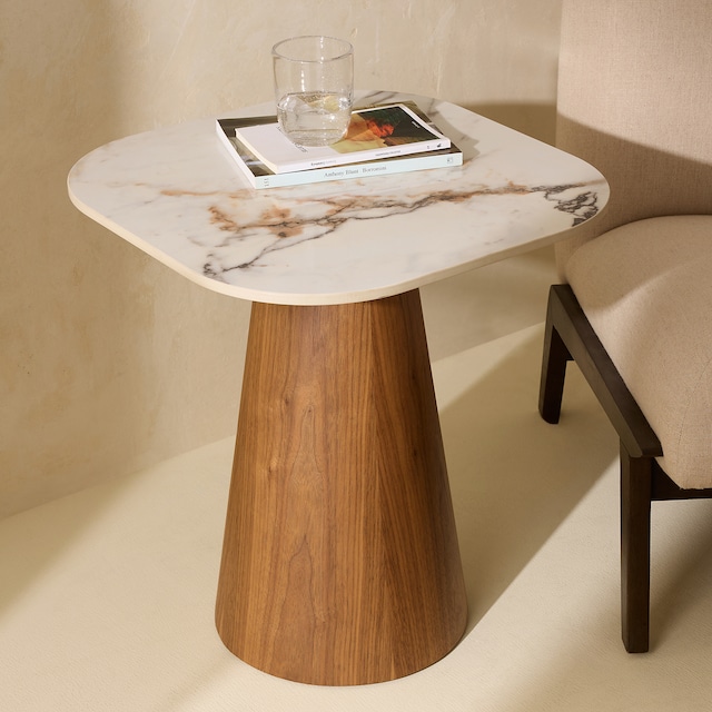 Imagen 0 de Mesa auxiliar de madera de nogal Adami