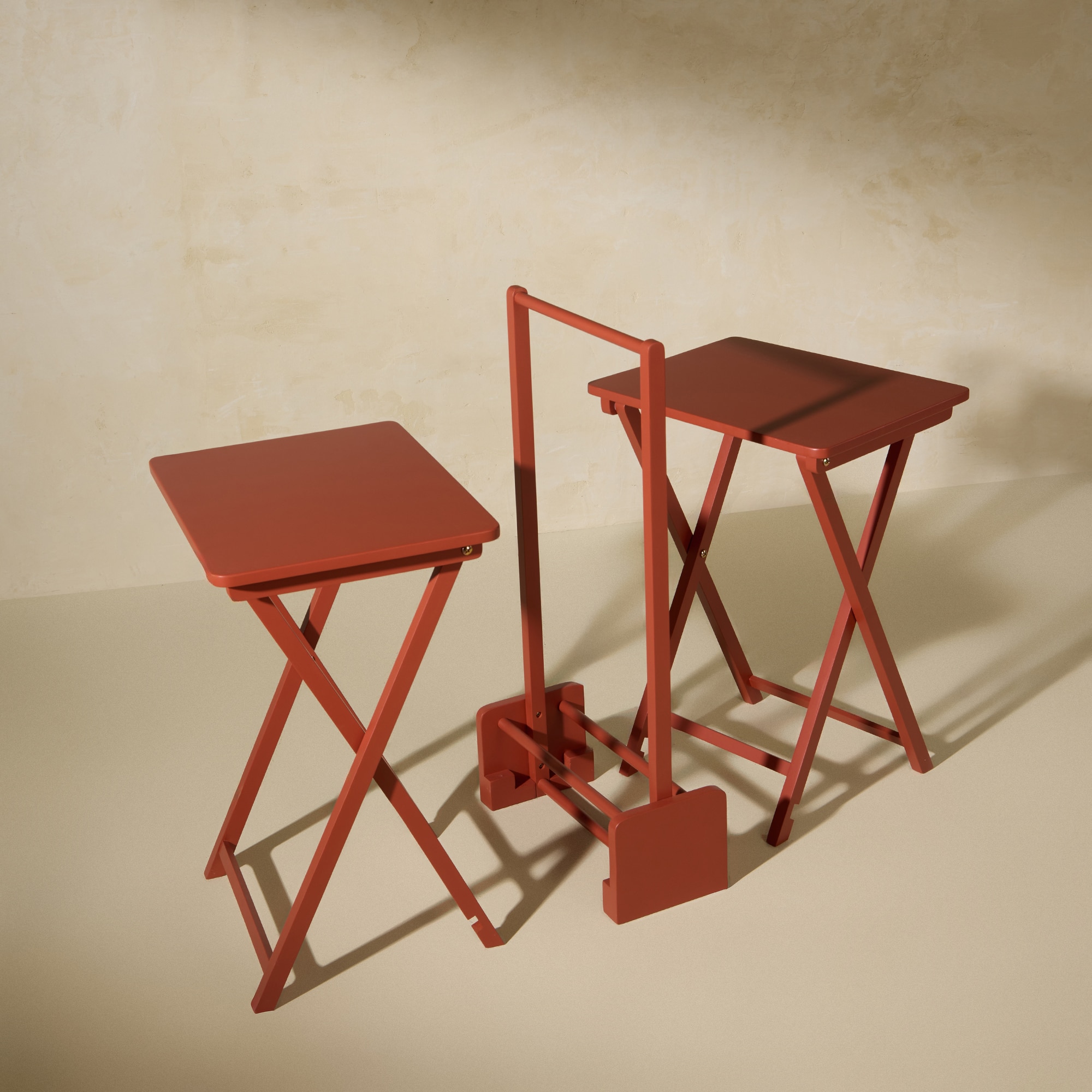 Imagem 0 de Conjunto de 2 Mesas Auxiliares Dobráveis Parson