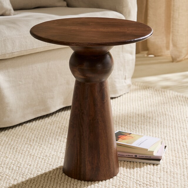 Imagem 0 de Mesa Auxiliar de Madeira de Mangueira Kenia