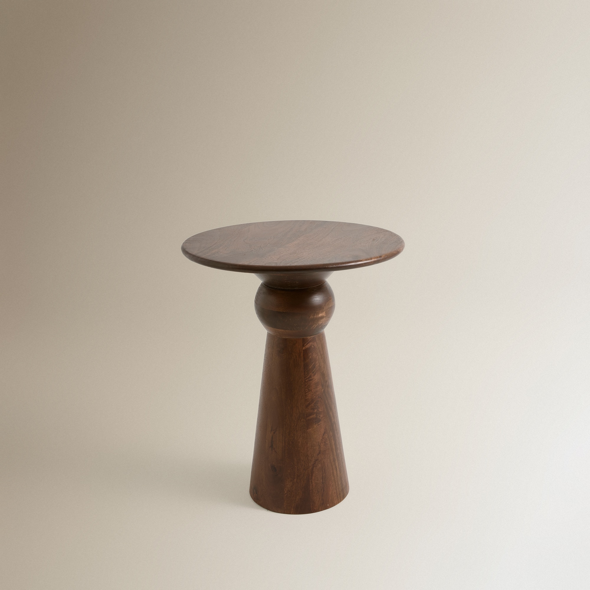 Mesa Auxiliar de Madeira de Mangueira Kenia Natural-2