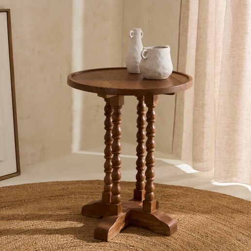 Mesa auxiliar de madera de mango Mila