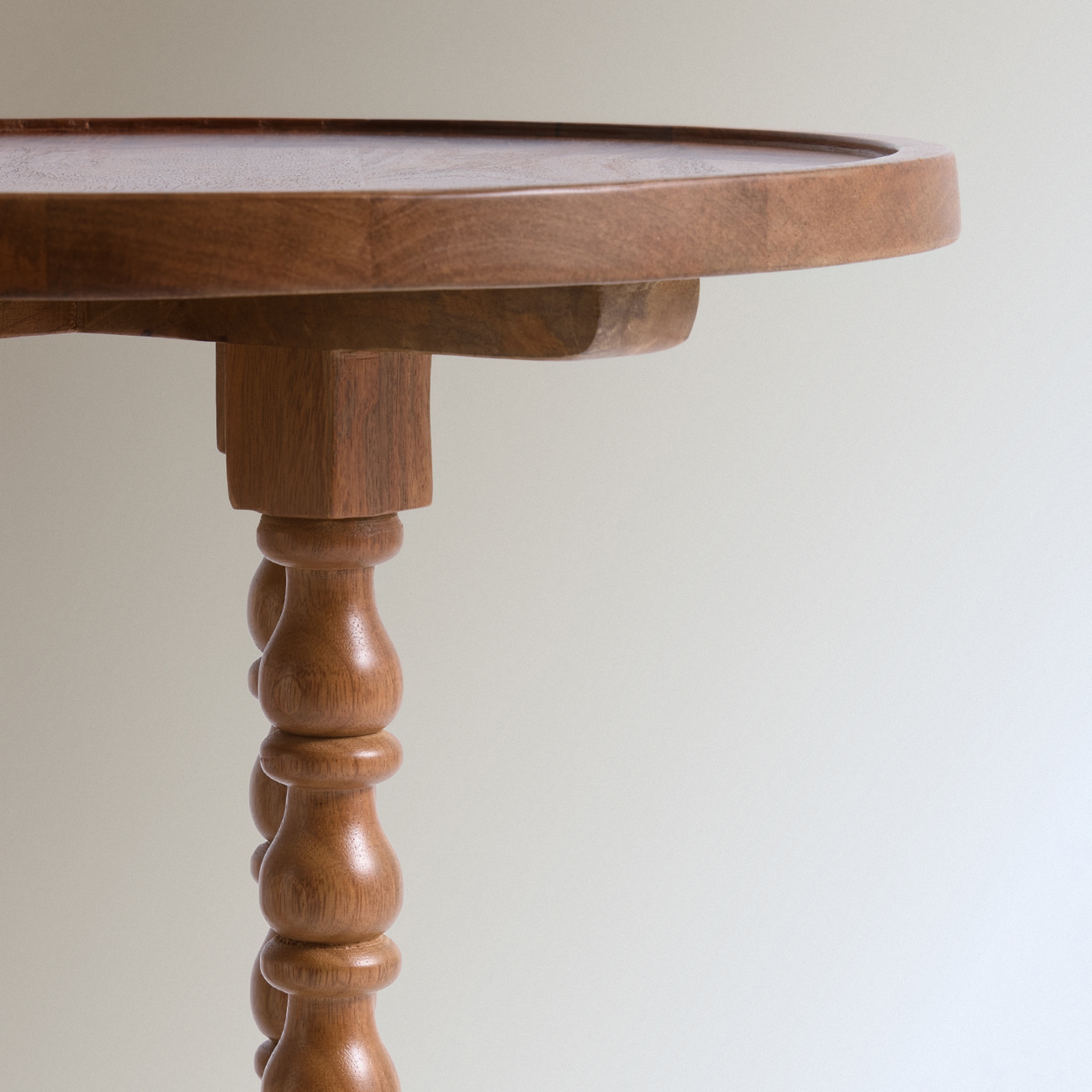 Mesa Auxiliar de Madeira de Mangueira Mila Natural-5