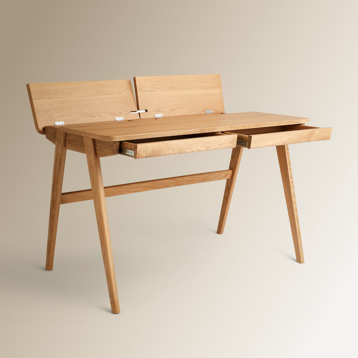 Escritorio de madera de roble Edison El Corte Inglés Roble-6