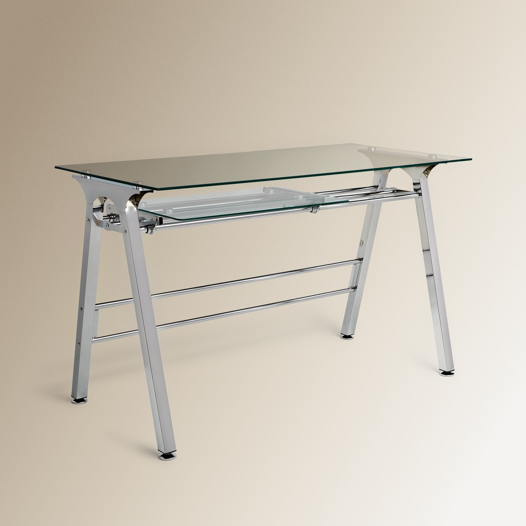 Imagem 0 de Mesa de secretária de metal e vidro Steel El Corte Inglés