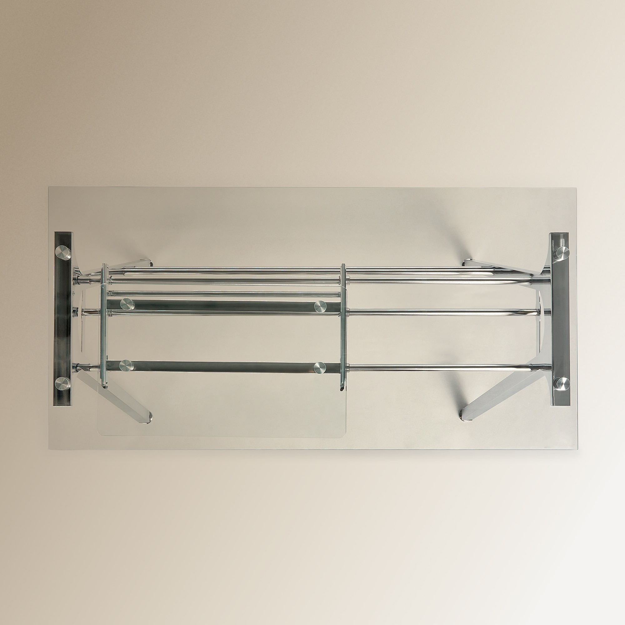 Mesa de escritorio de metal y cristal Steel El Corte Inglés Gris-5