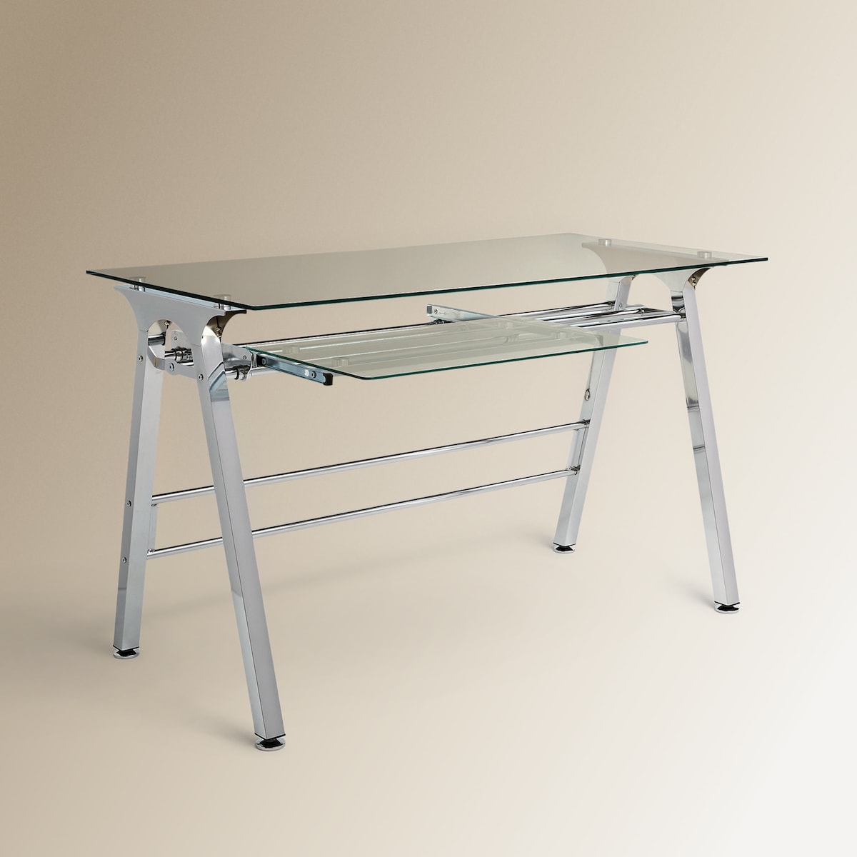 Mesa de secretária de metal e vidro Steel El Corte Inglés Cinzento-6