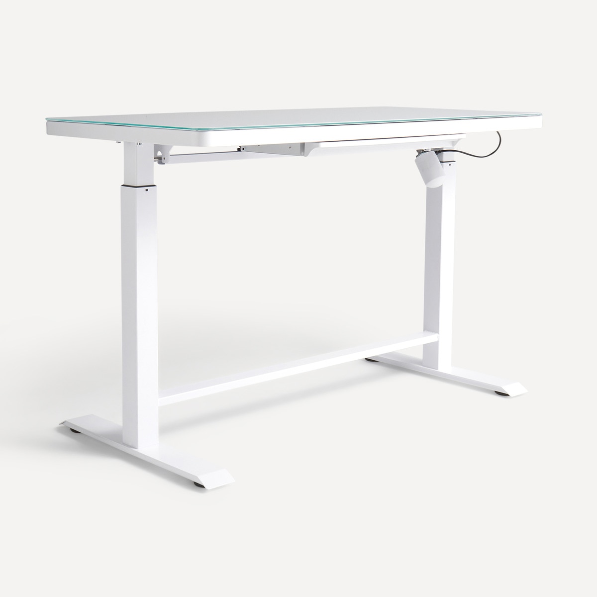 Secretária elevável eléctrica com USB Lift Branco-1