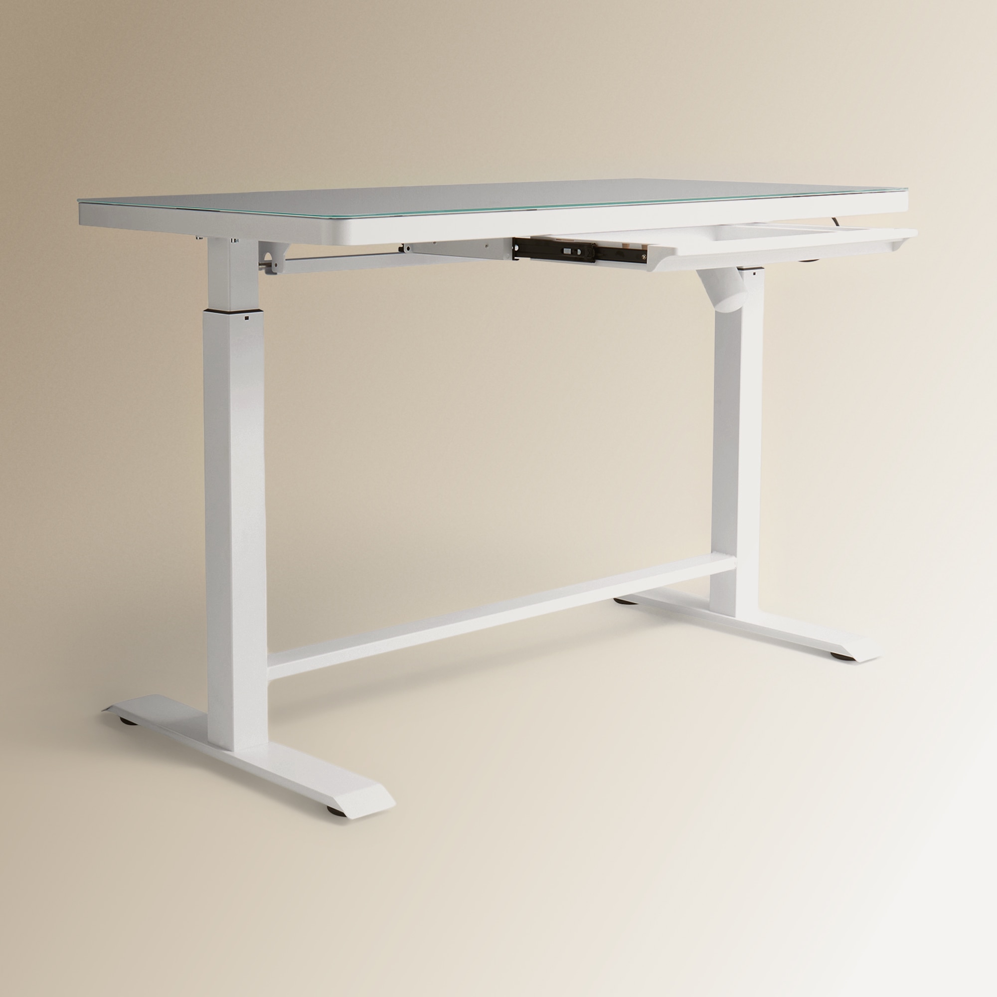 Secretária elevável eléctrica com USB Lift Branco-4