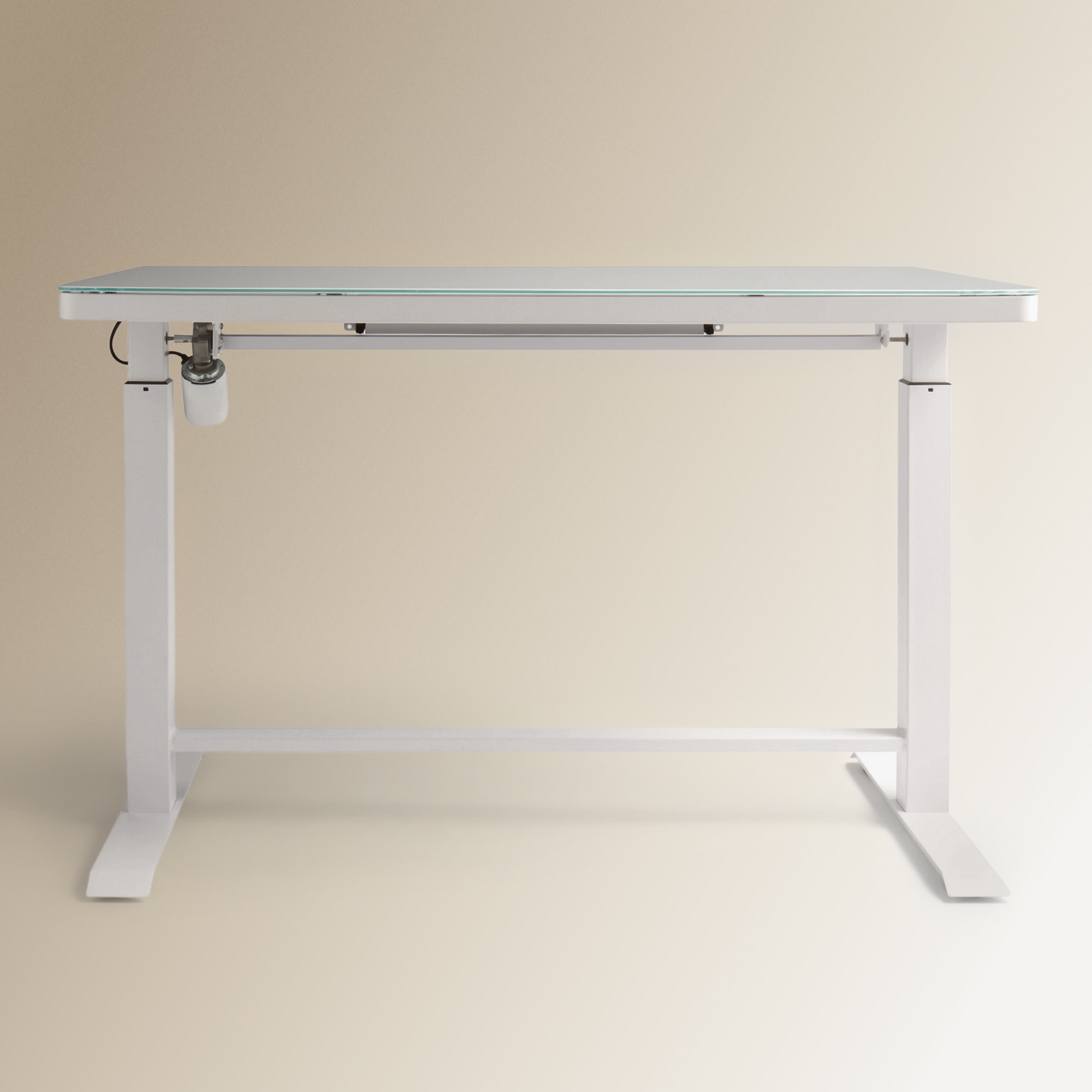 Secretária elevável eléctrica com USB Lift Branco-6