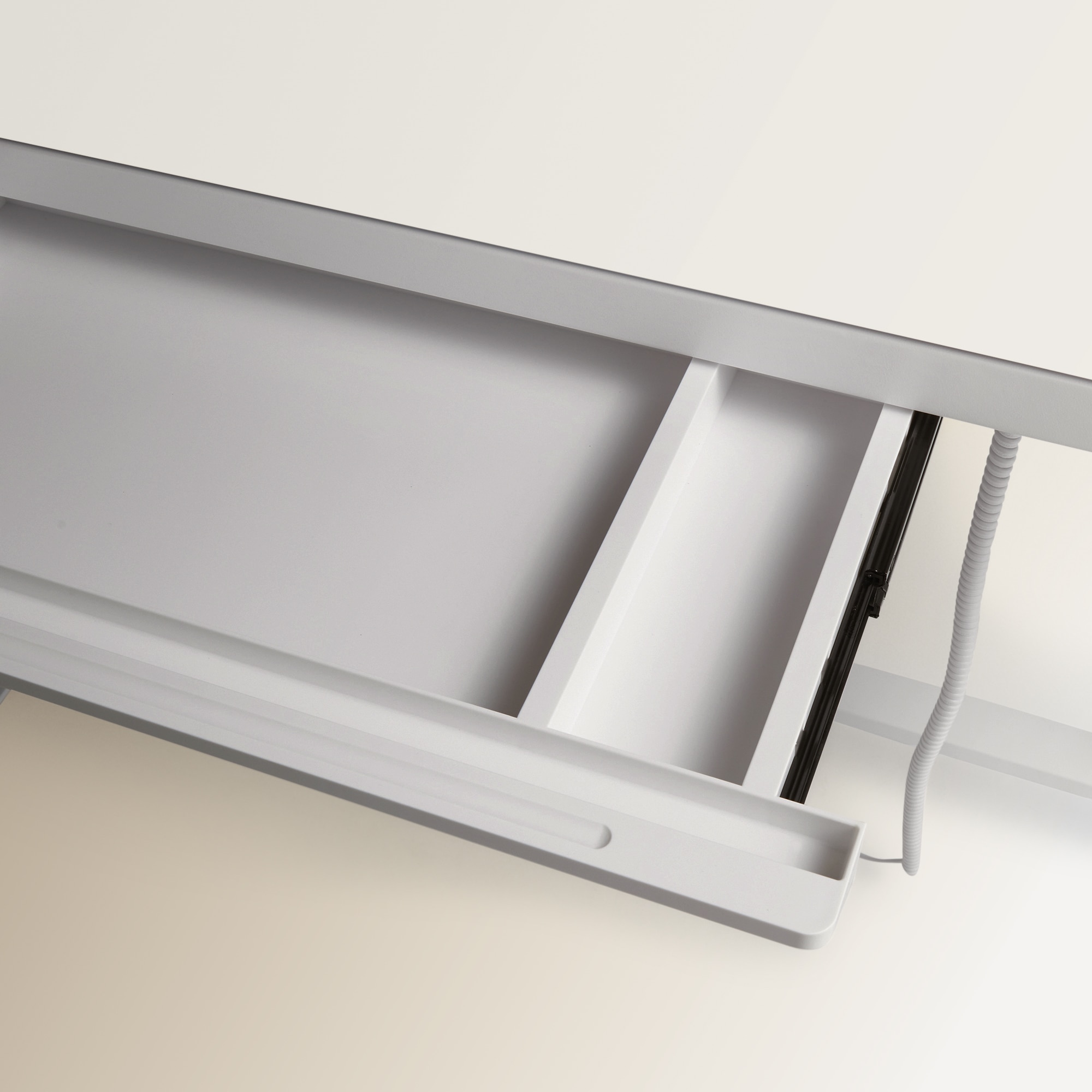 Secretária elevável eléctrica com USB Lift Branco-8