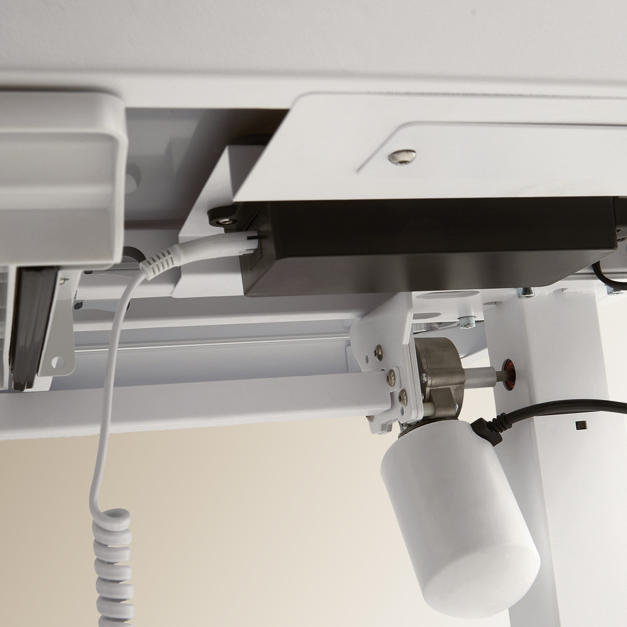 Secretária elevável eléctrica com USB Lift Branco-11