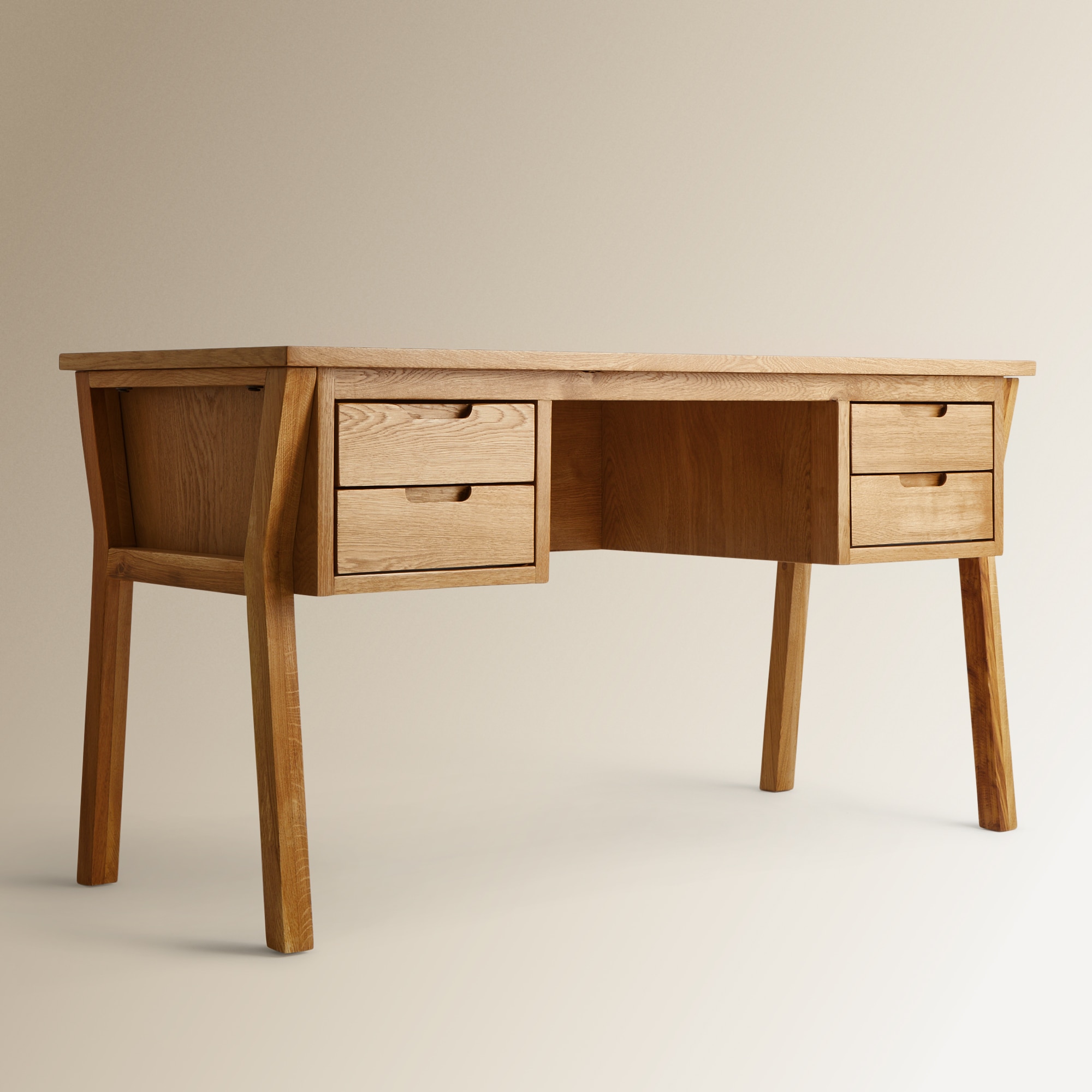 Imagem 0 de Secretária de Carvalho com 4 Gavetas Arizona