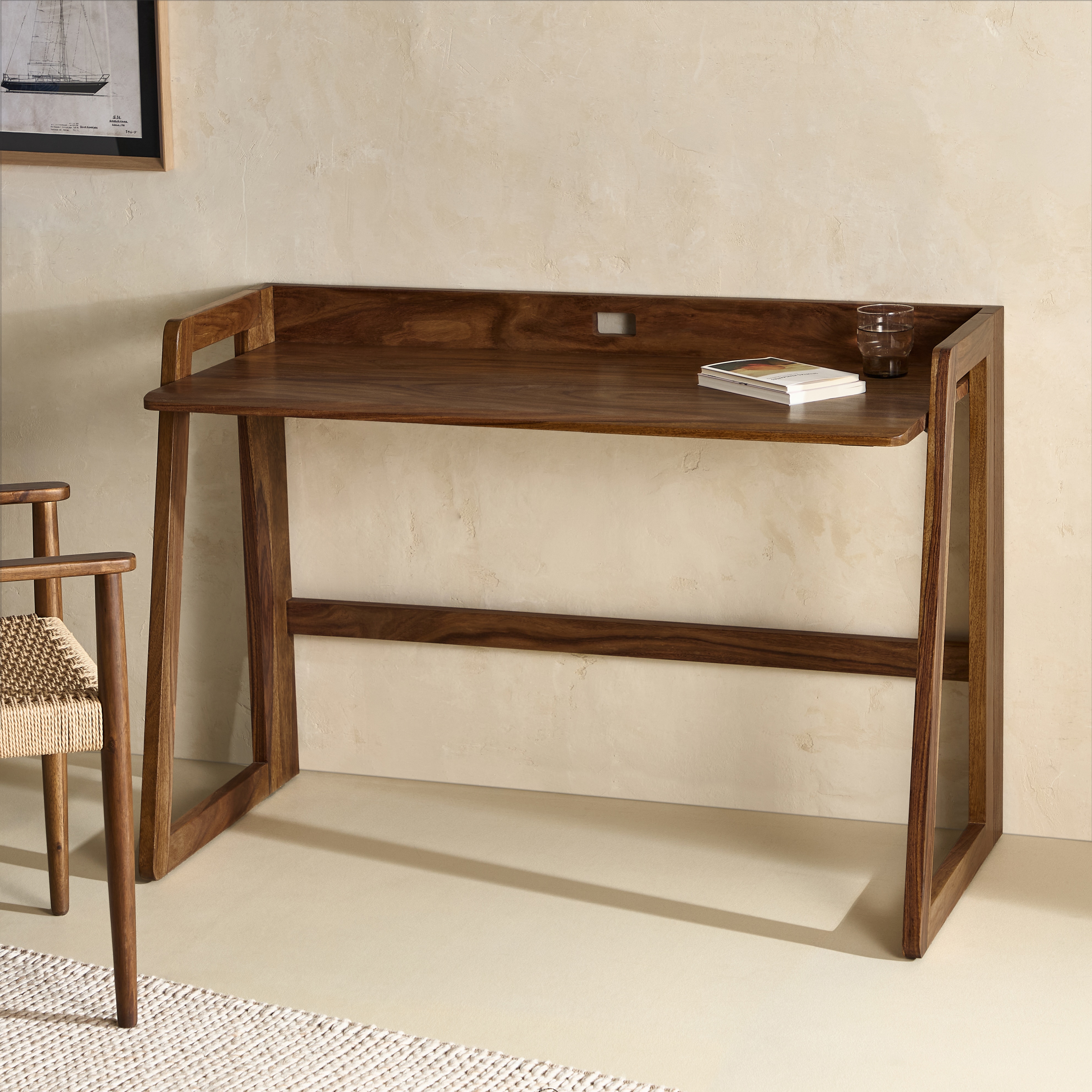 Imagem 0 de Secretária Dobrável de Madeira de Palissandro Marc