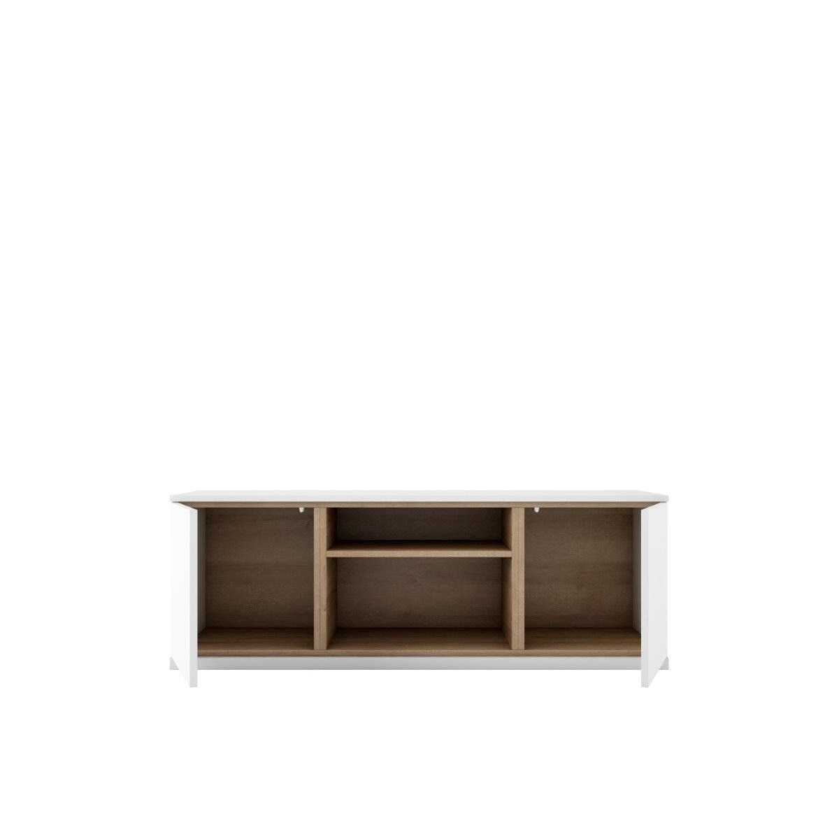 Mueble de TV con 2 puertas abatibles y 1 hueco Home El Corte Inglés - Blanco / Canela 150 cm Blanco / Canela-2