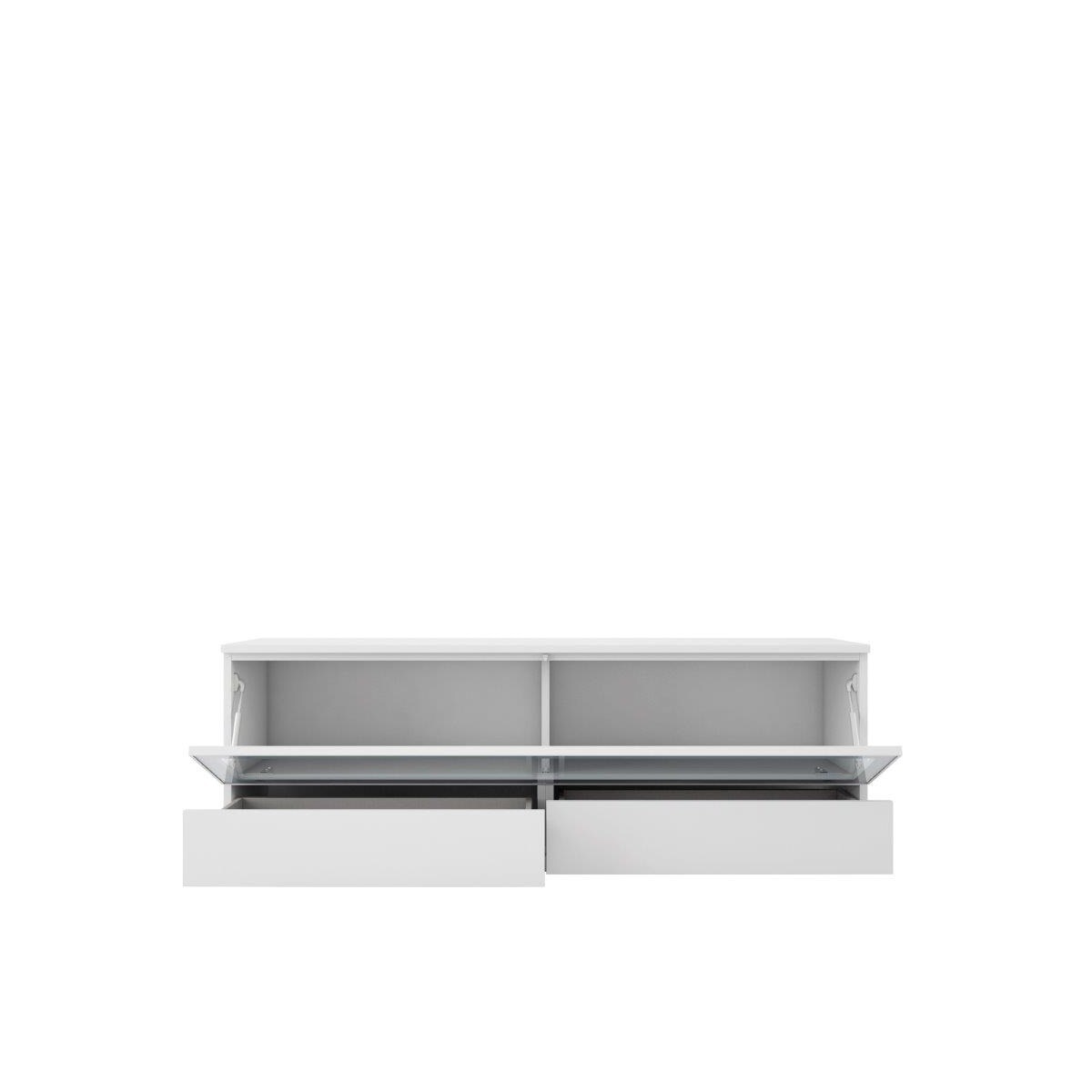 Móvel de TV com 1 porta de vidro e 2 gavetas Home Branco-2