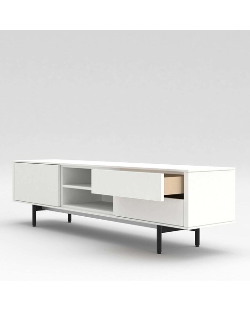Mueble de TV 199, 5 cm Moss El Corte Inglés - Blanco Blanco-4