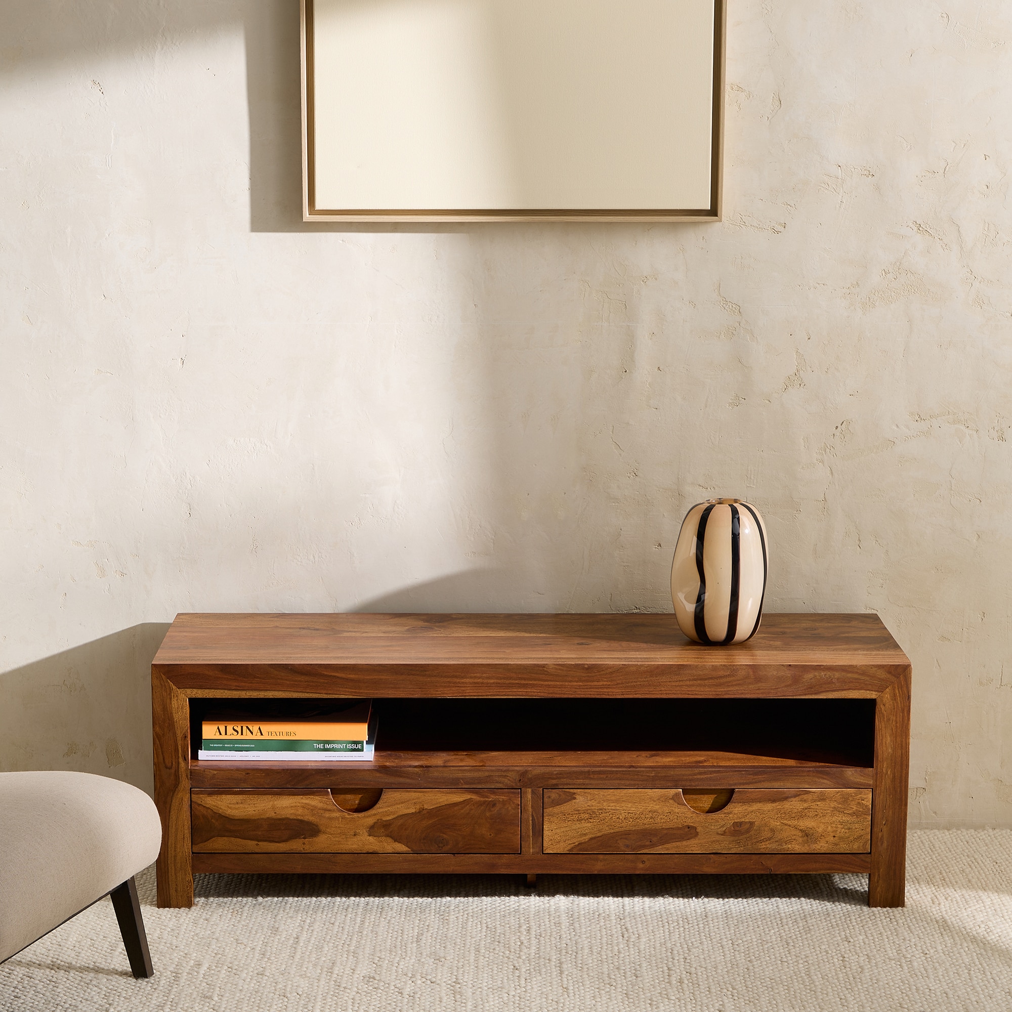 Imagem 0 de Mesa de Televisão de Palissandro com 2 Gaveta Bombay