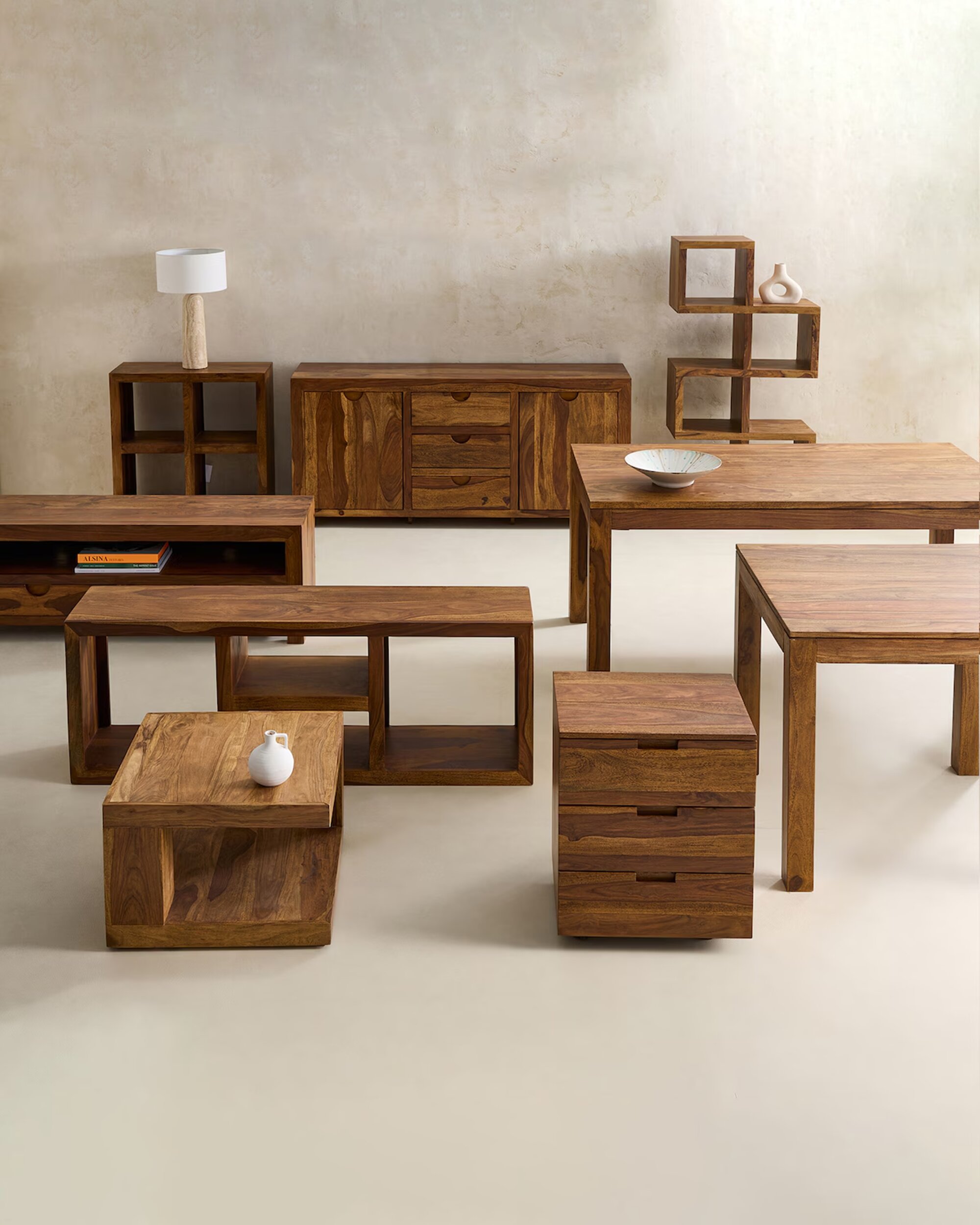Mesa de Televisão de Palissandro com 2 Gaveta Bombay Natural-6