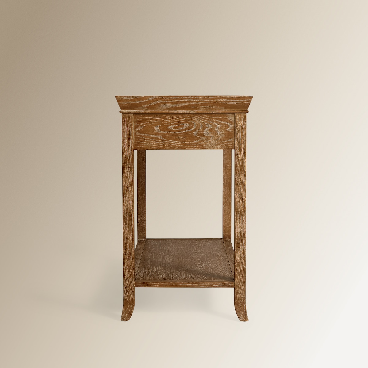 Consola de Madeira de Carvalho Retangular Vintage Natural-4