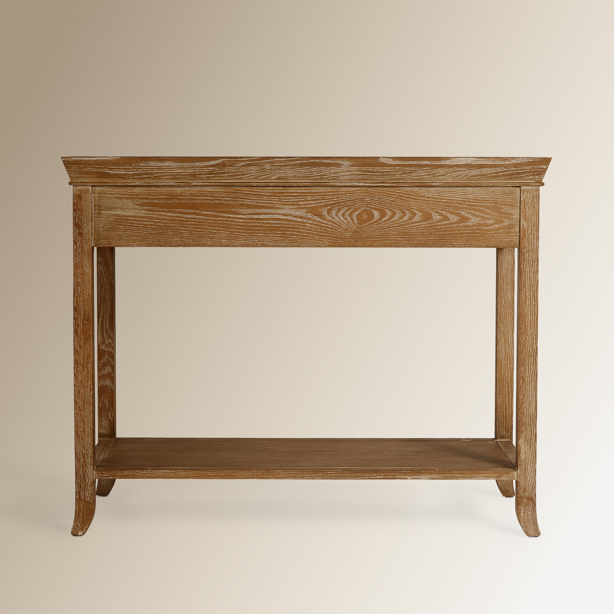 Consola de Madeira de Carvalho Retangular Vintage Natural-5