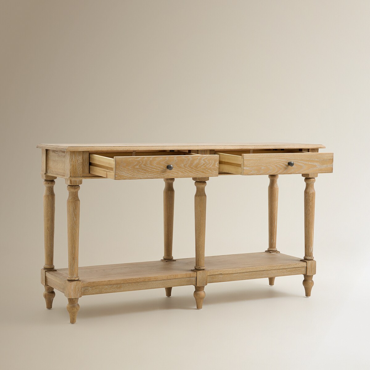 Consola de Madeira de Carvalho Provenza Natural-5