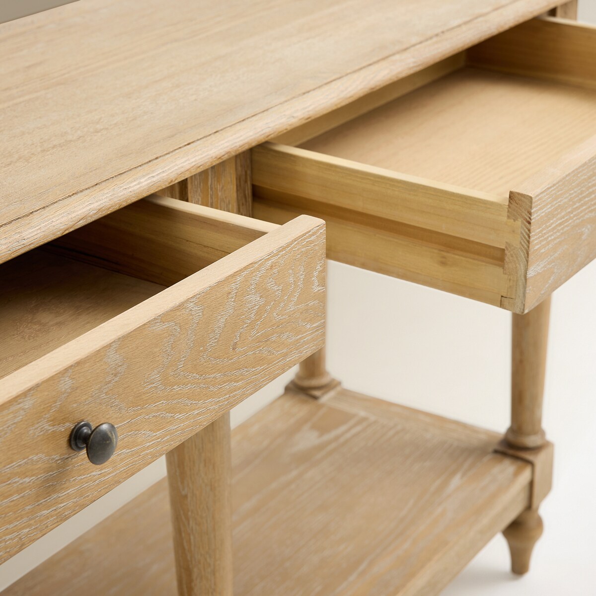 Consola de Madeira de Carvalho Provenza Natural-6