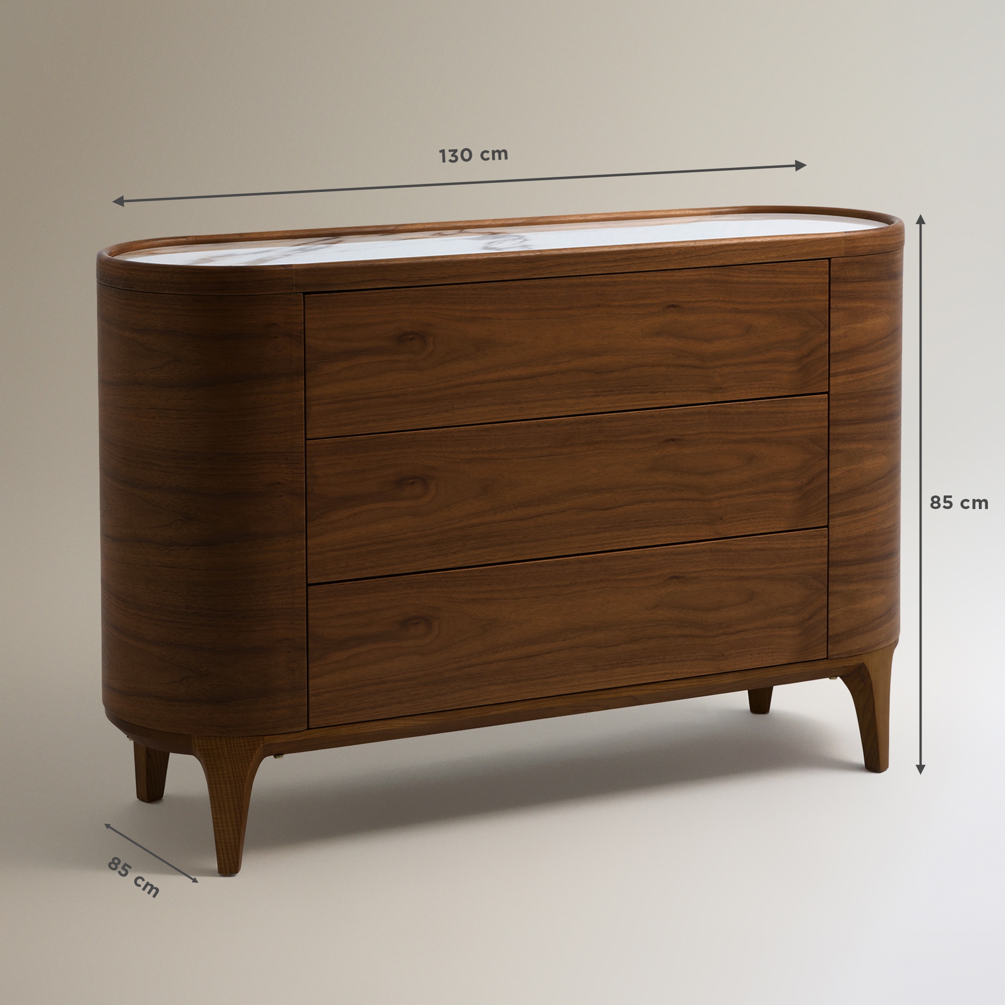 Consola de madera de Adami - Nogal Nogal-9