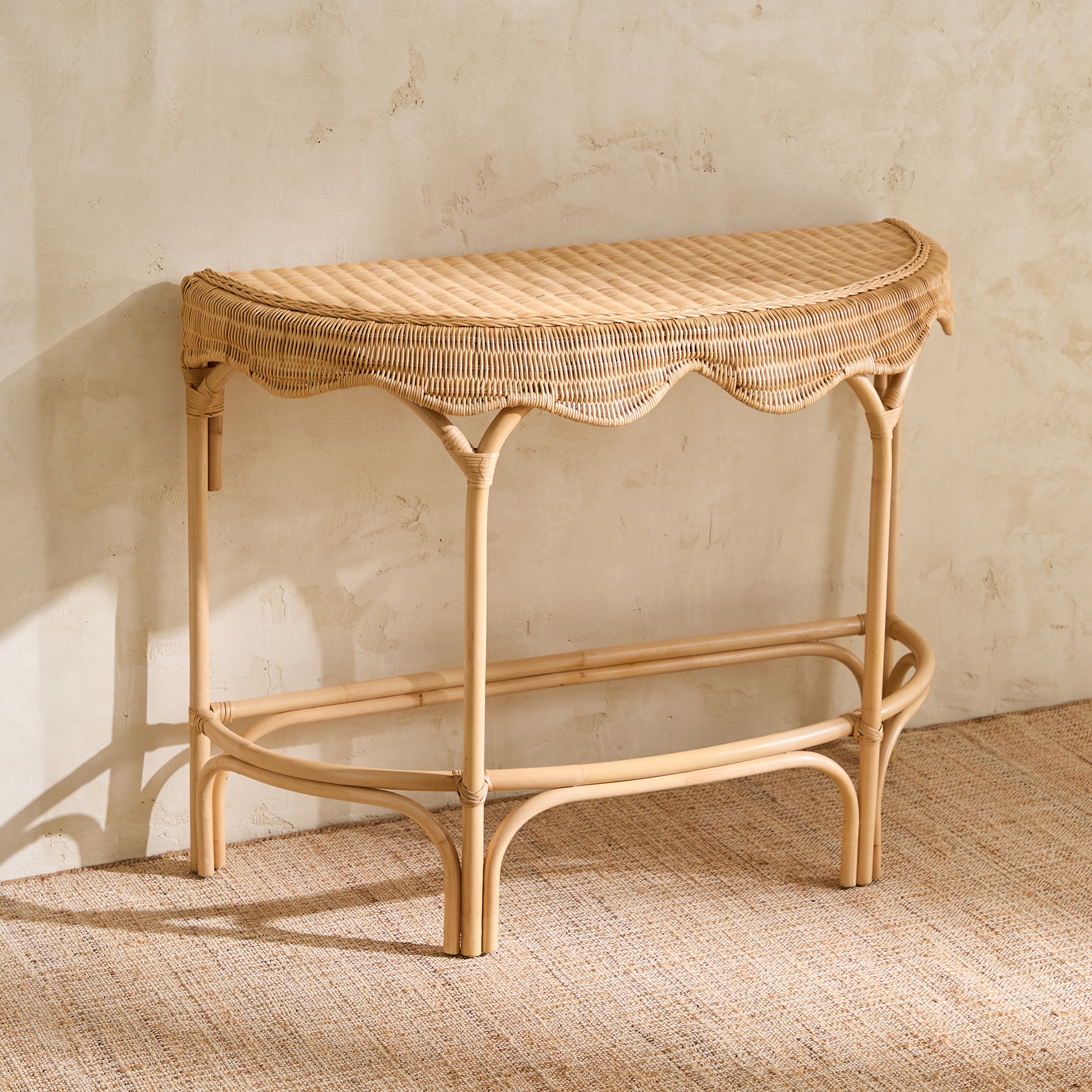 Imagem 0 de Consola Semicircular de Fibra Natural Brunei