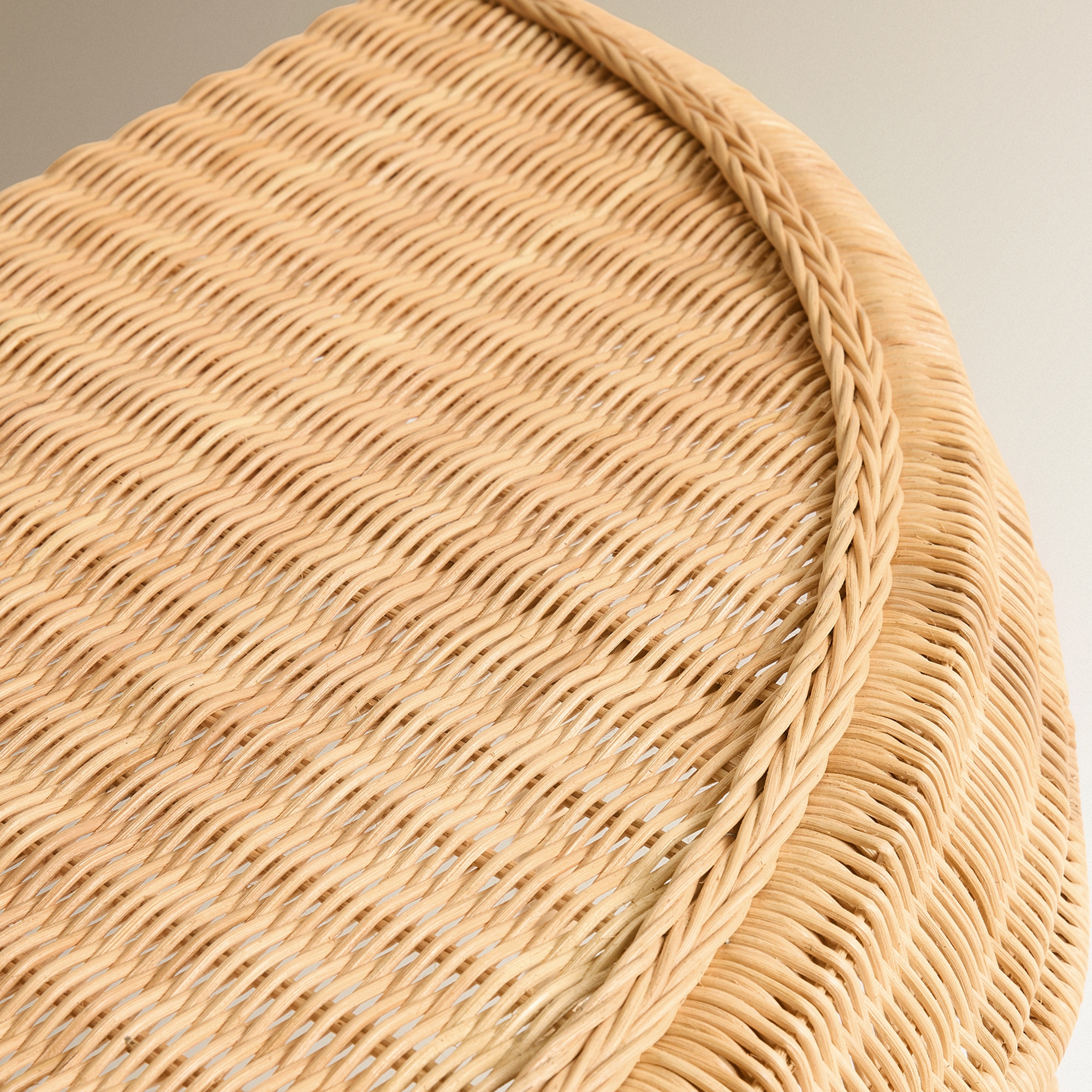 Consola Semicircular de Fibra Natural Brunei Cru-7