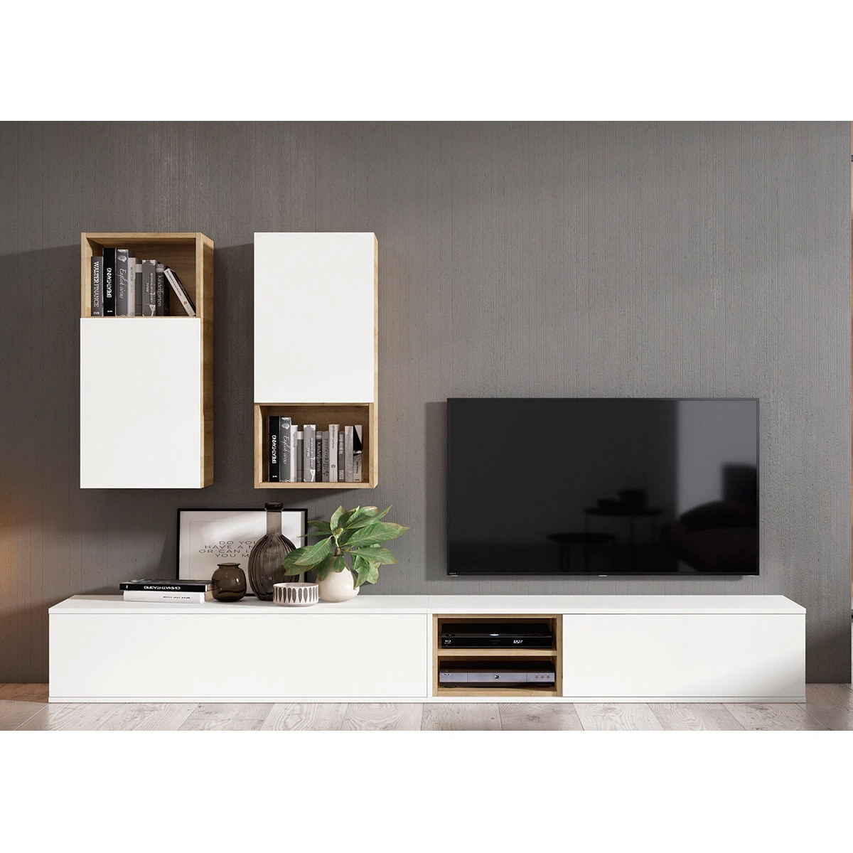 Mueble de salón Home 12 El Corte Inglés - Blanco / Canela Blanco / Canela-1