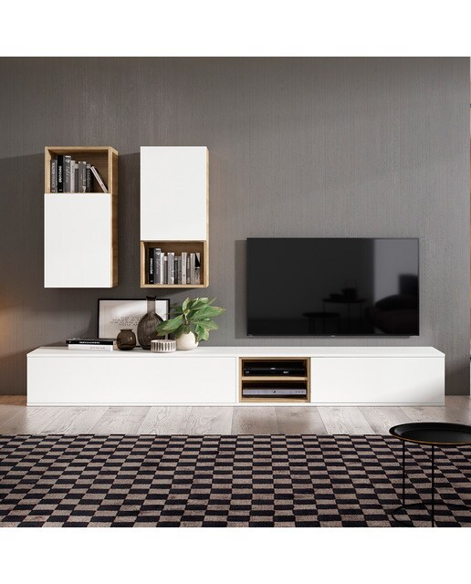 Mueble de salón Home 12 El Corte Inglés - Blanco / Canela Blanco / Canela-3