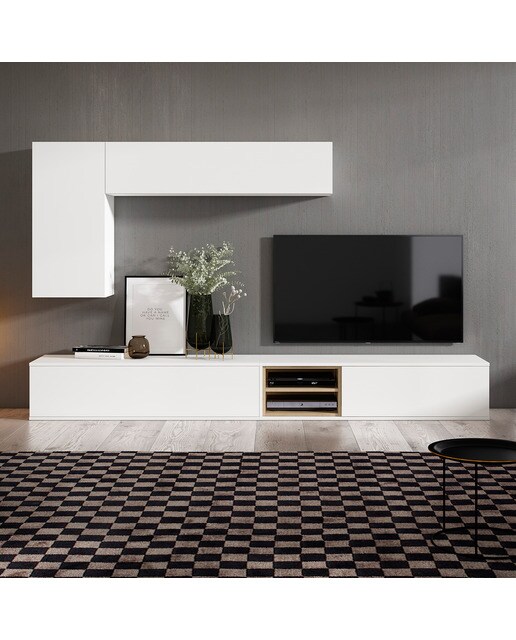 Mueble de salón Home 13 El Corte Inglés - Blanco / Canela Blanco / Canela-3