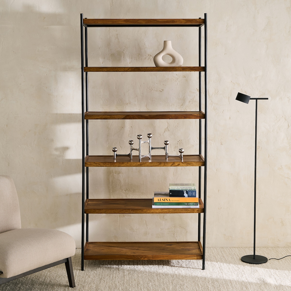 Estante Belice Natural / Preto-1