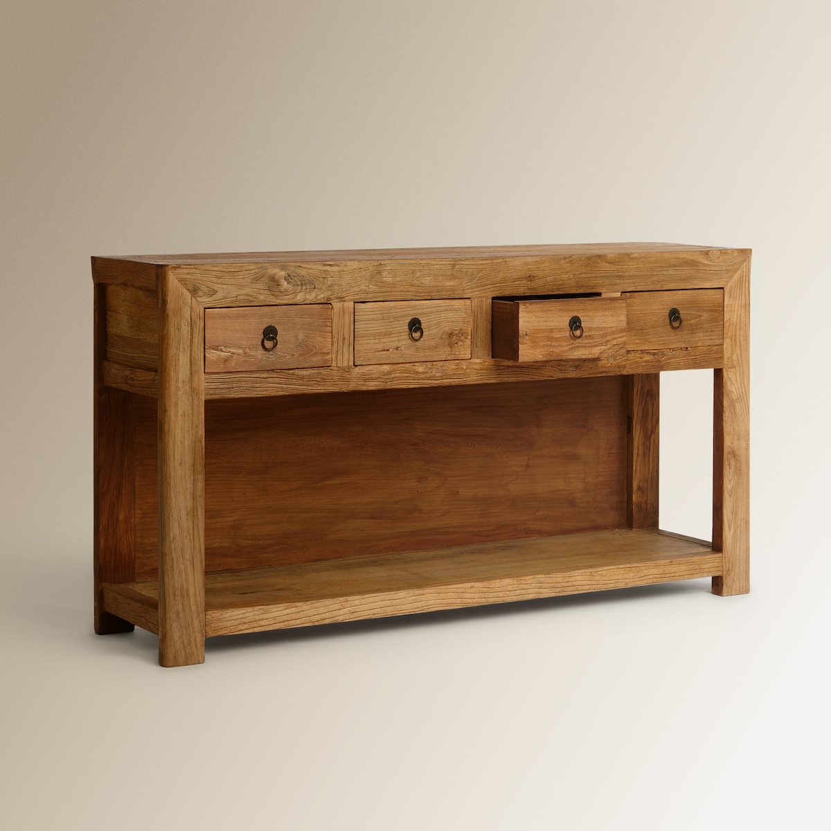 Móvel de Olmo Reciclado com 4 Gavetas Opium Natural-4