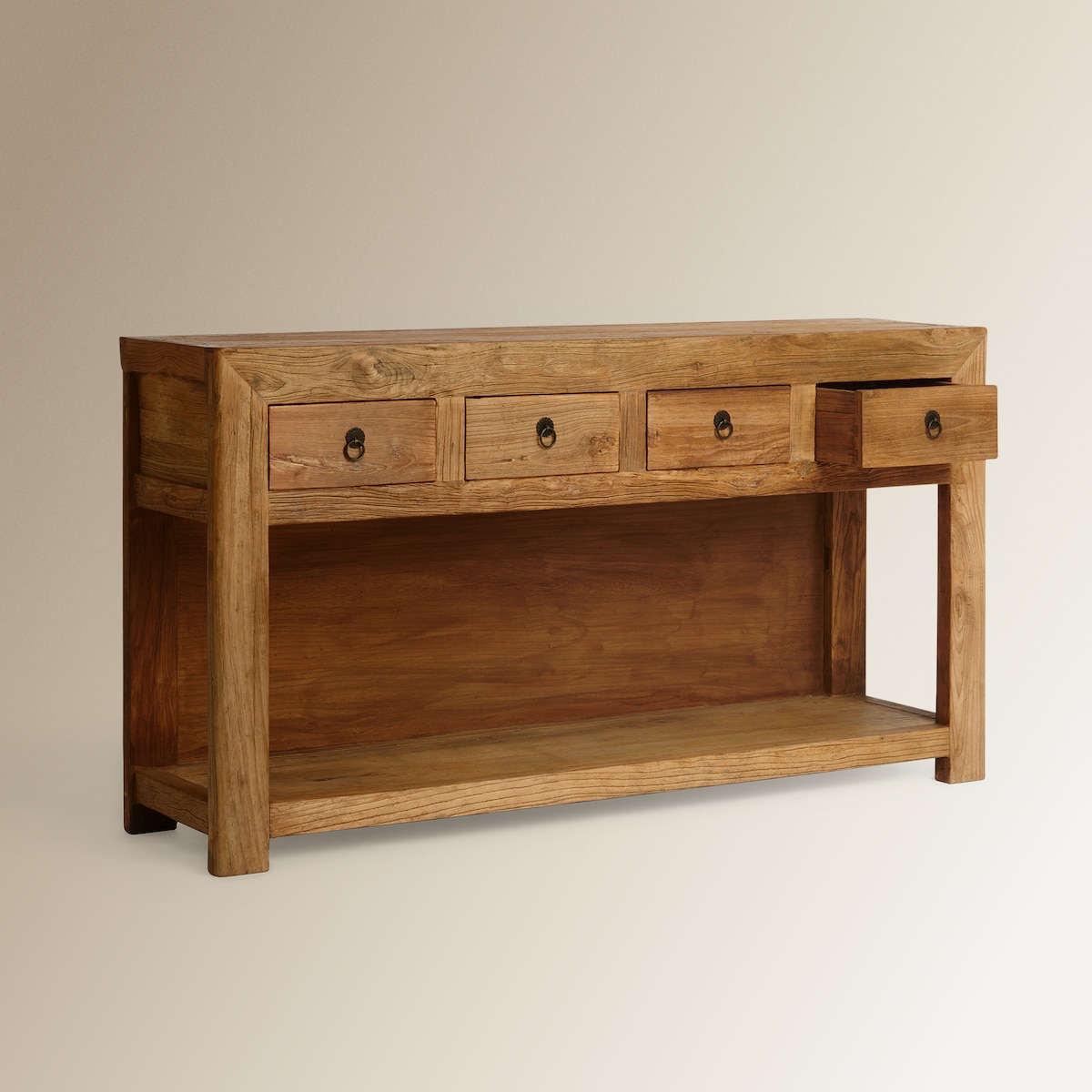 Móvel de Olmo Reciclado com 4 Gavetas Opium Natural-5