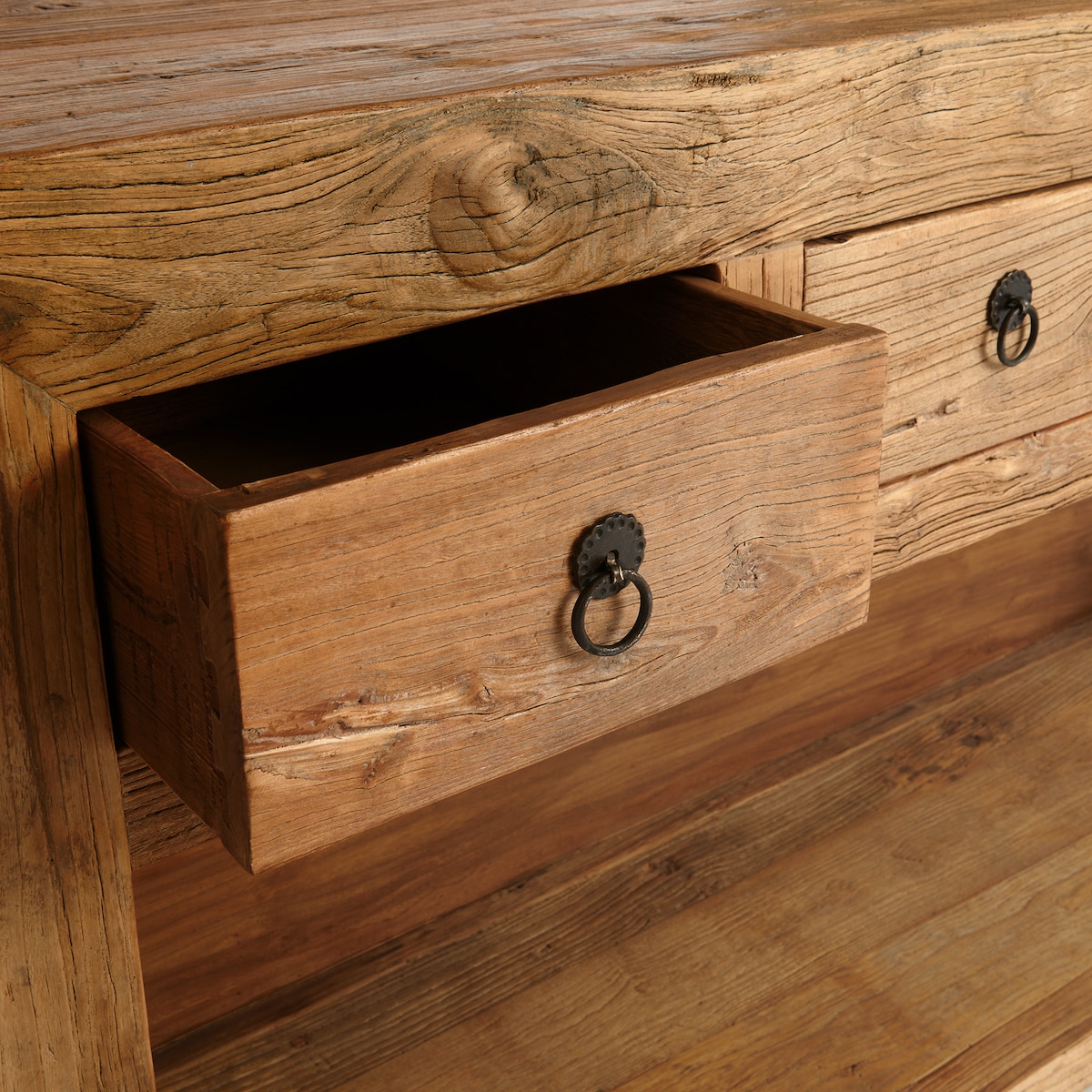 Móvel de Olmo Reciclado com 4 Gavetas Opium Natural-6