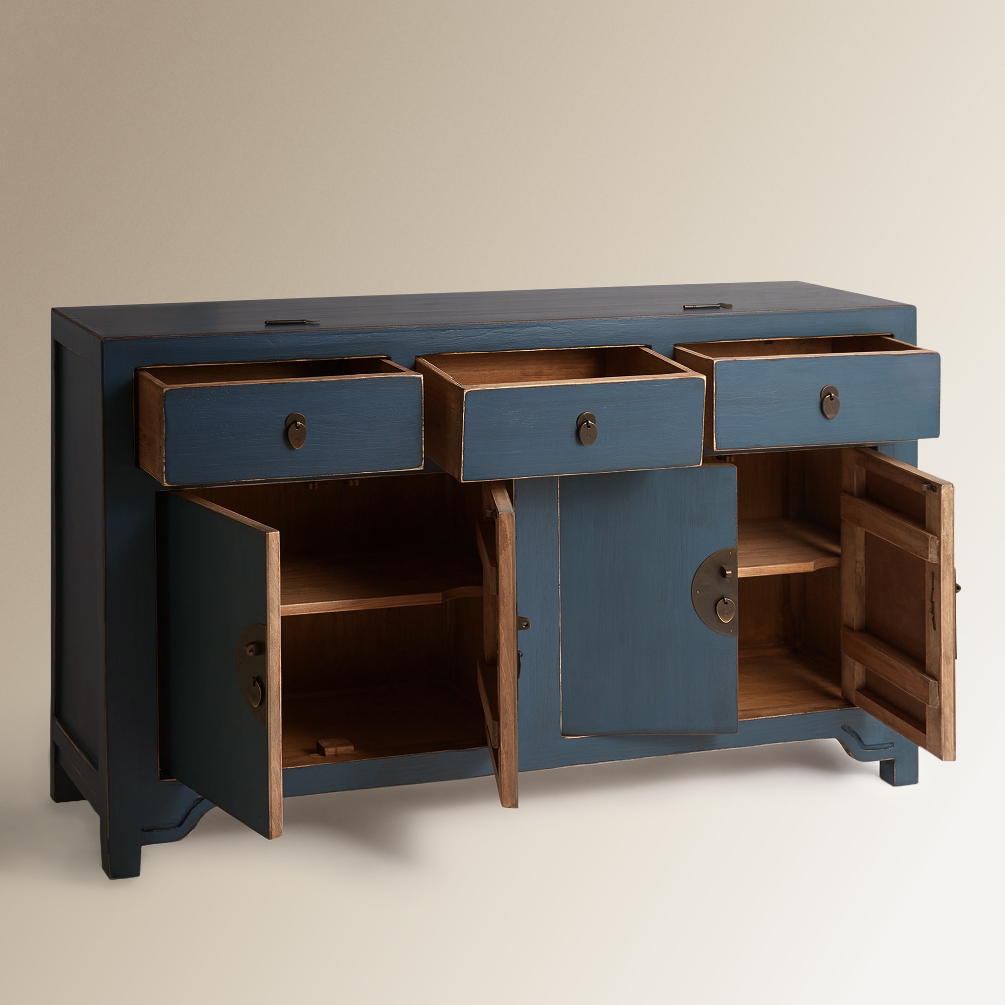 Aparador de Pinho Pekín Azul-8