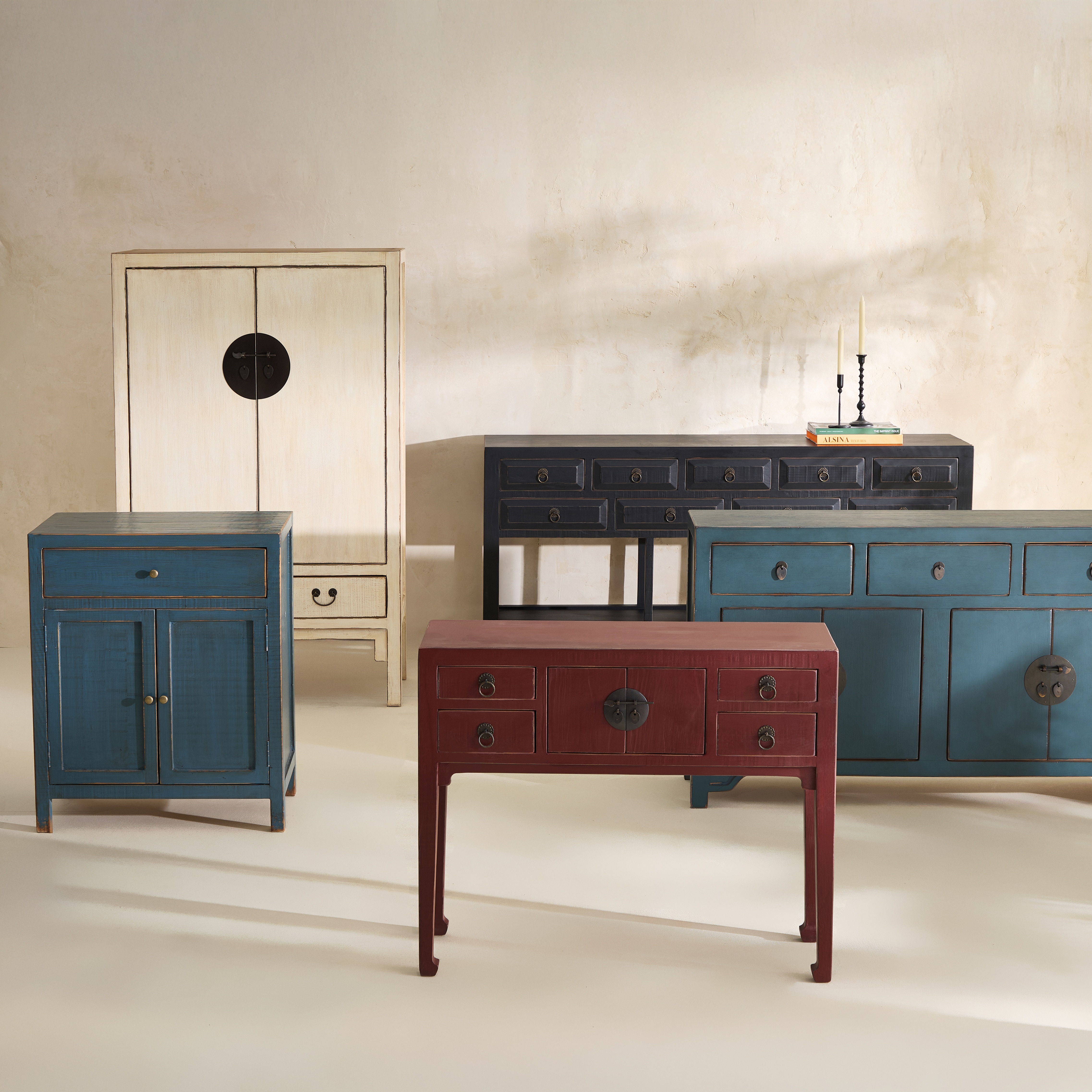 Aparador de Pinho Pekín Azul-10