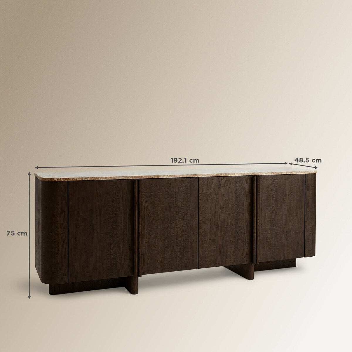 Aparador de Madeira de Carvalho Liam Natural-10