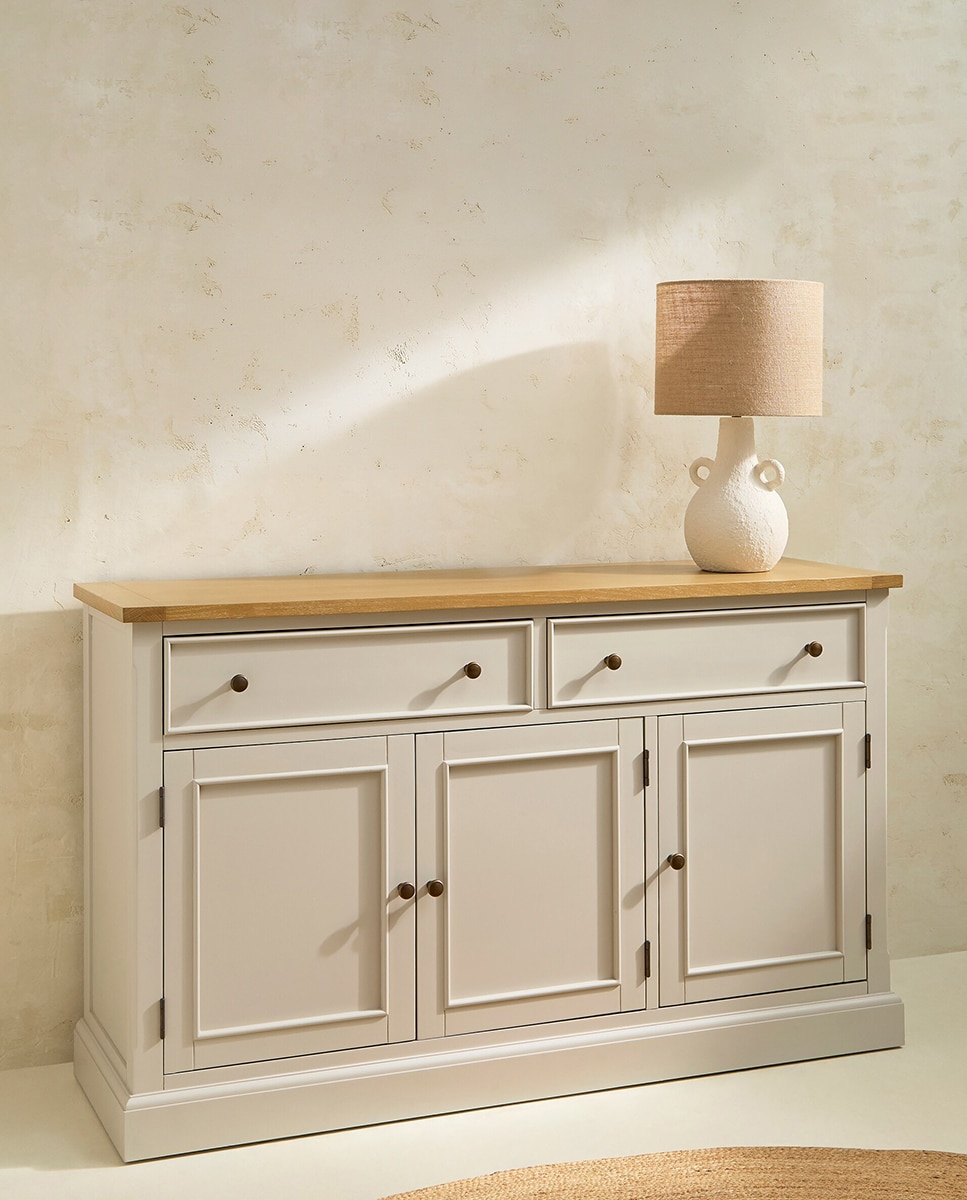 Imagen 0 de Aparador de madera de acacia New England Crema