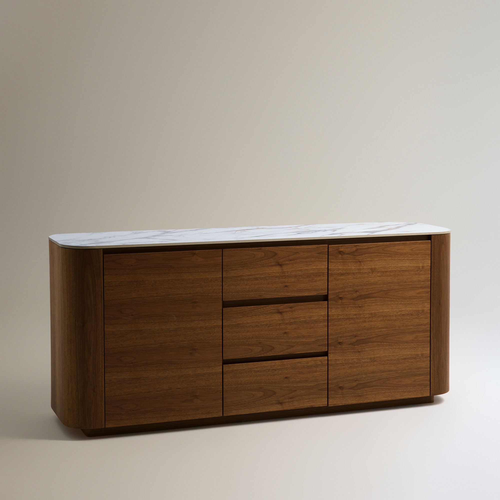 Aparador Adami Nogueira / Branco-2