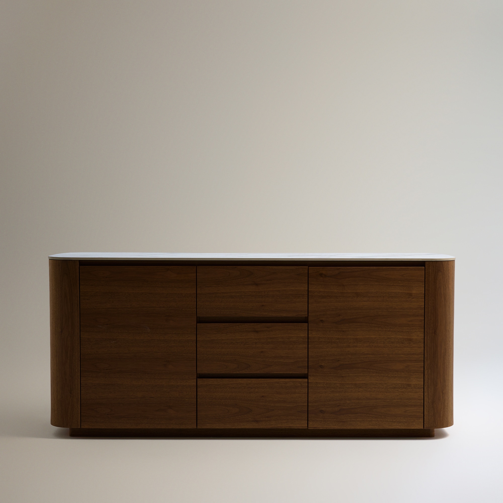 Aparador Adami Nogueira / Branco-3