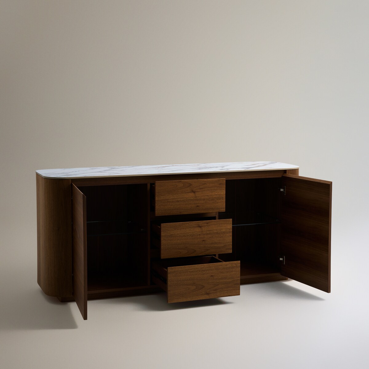 Aparador Adami Nogueira / Branco-5