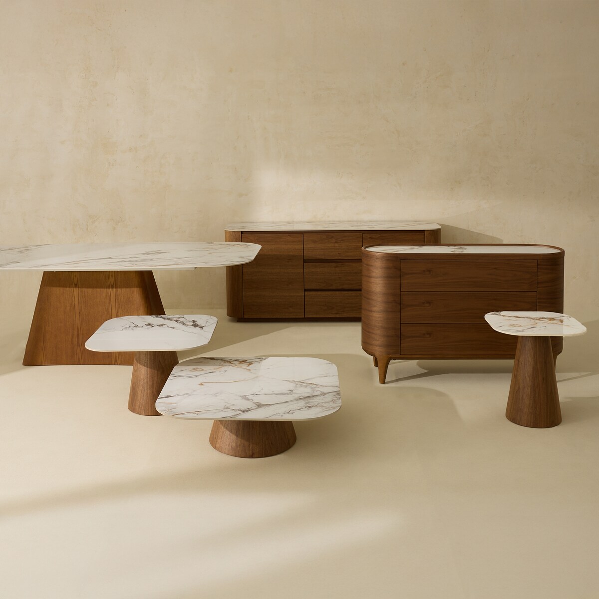 Aparador Adami Nogueira / Branco-8