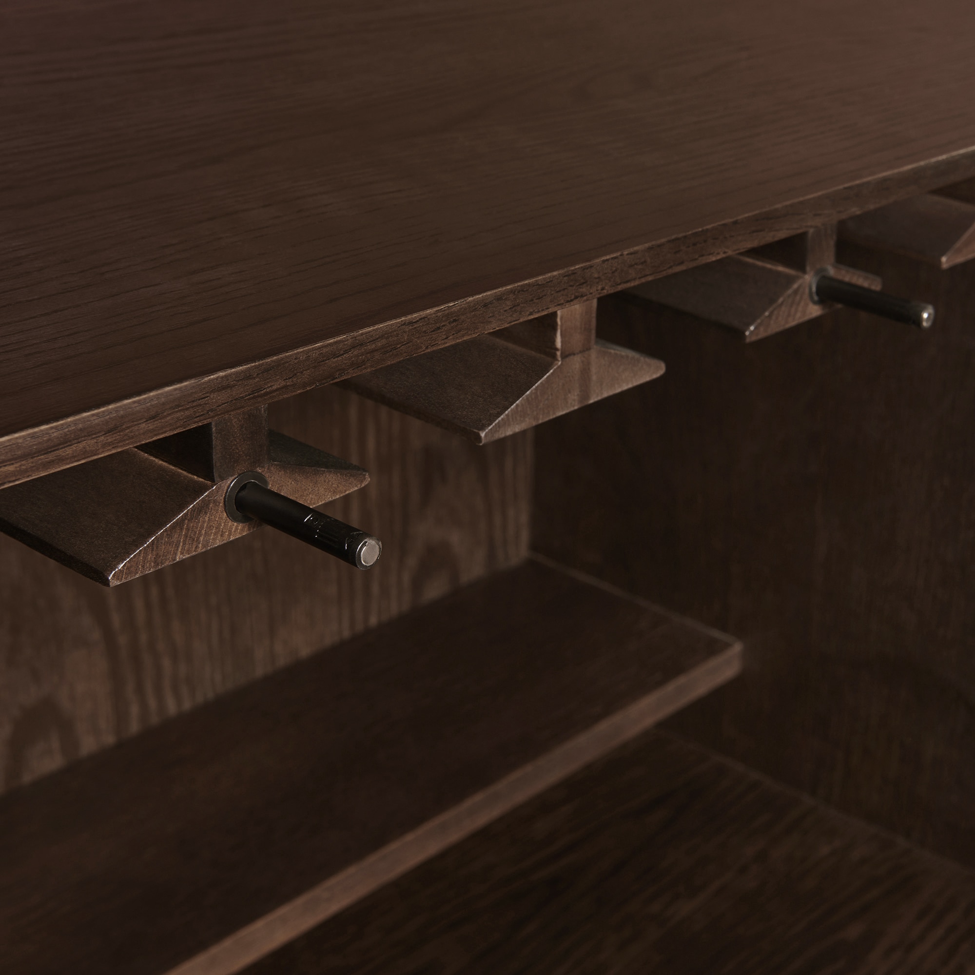 Móvel Bar de Carvalho Sorbona Room Castanho-7