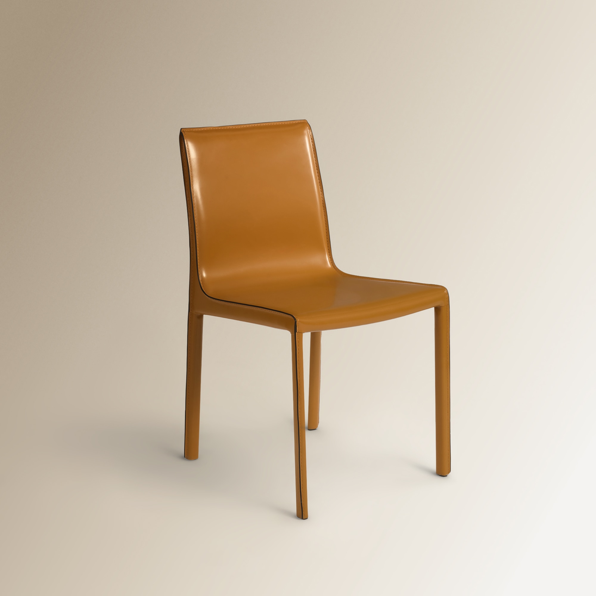Silla de piel regenerada Módena - Camel Camel-1