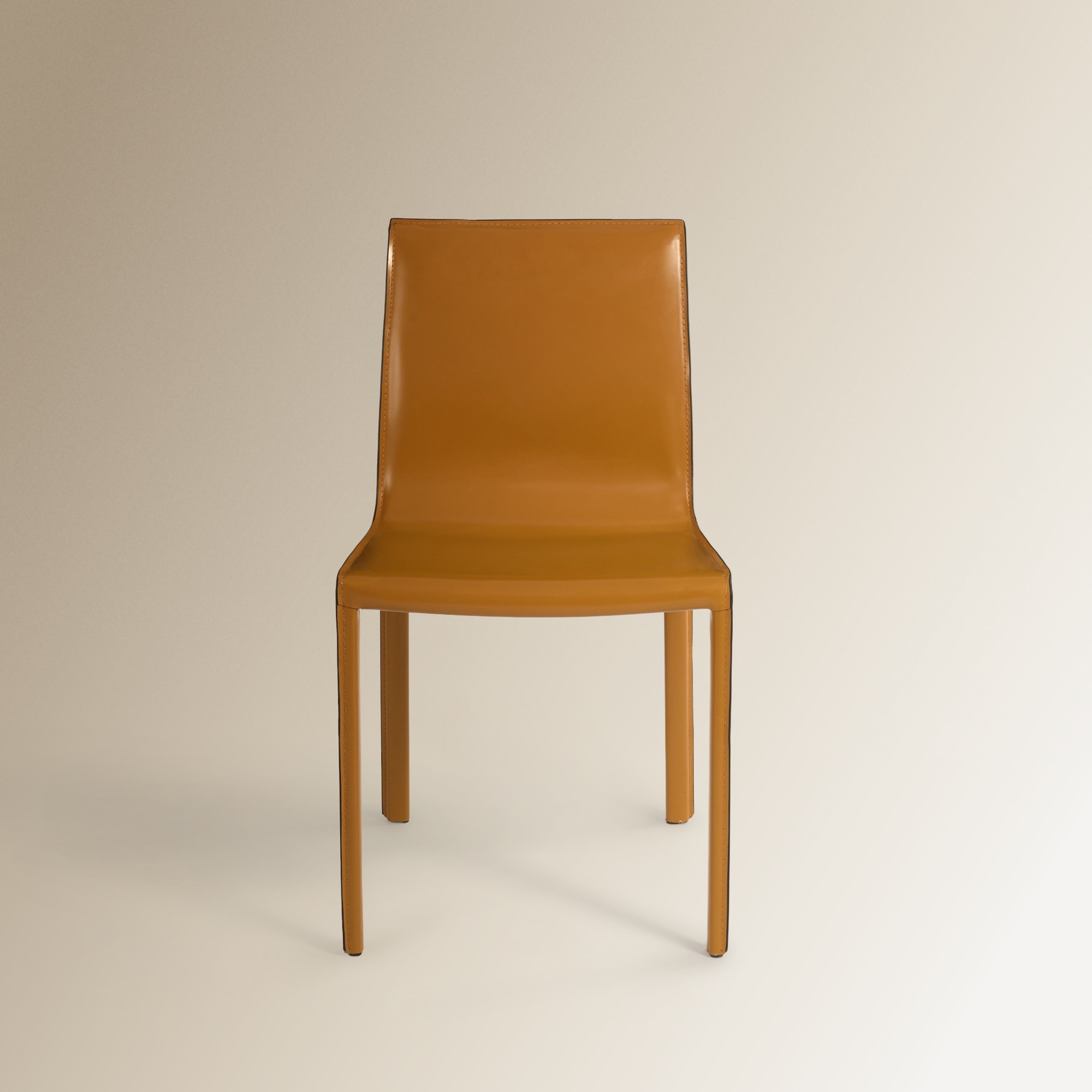 Silla de piel regenerada Módena - Camel Camel-2
