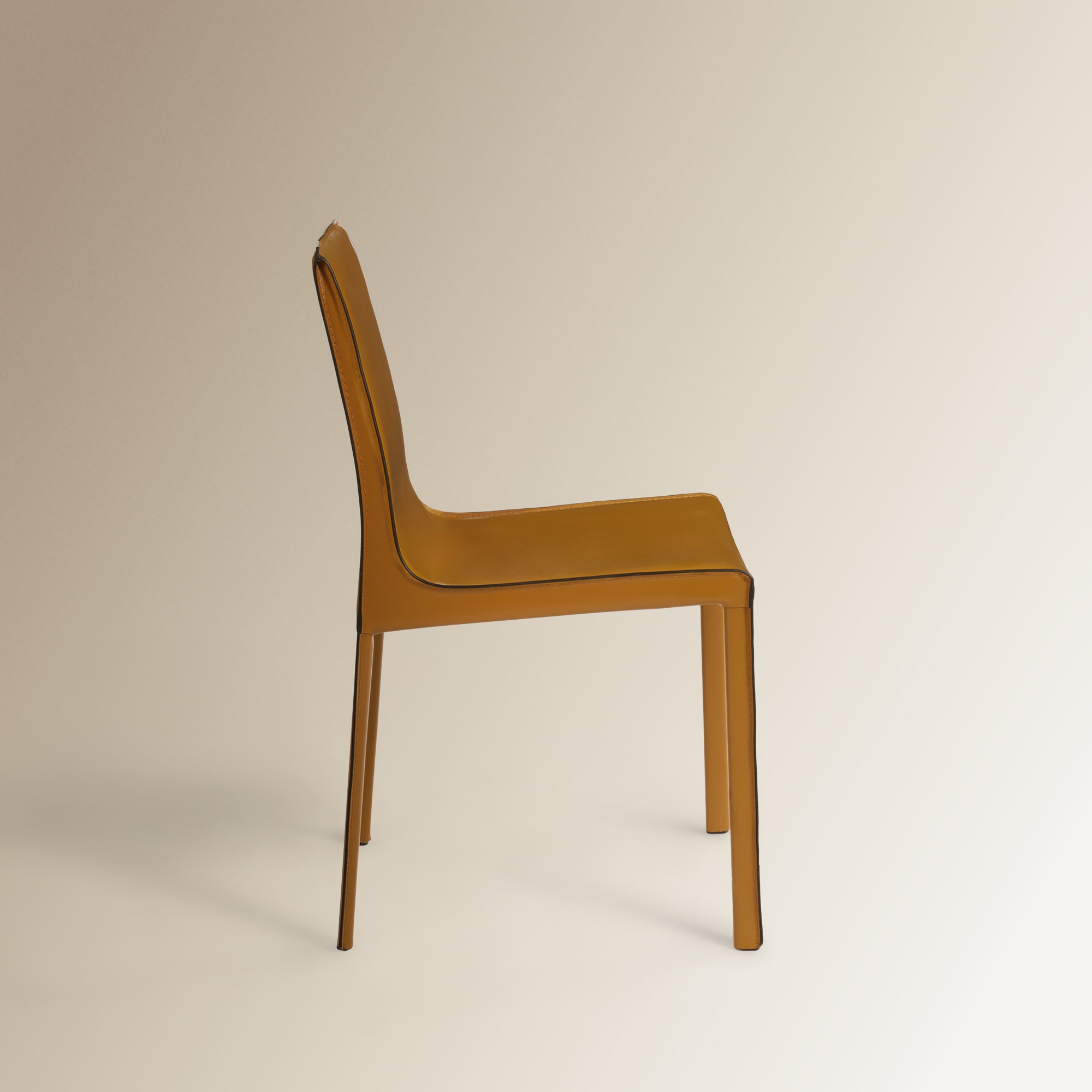 Silla de piel regenerada Módena - Camel Camel-3